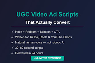 write converting ugc video ad scripts for your ecom product