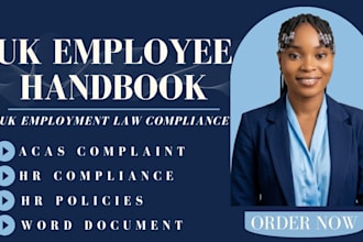 write a UK employee handbook and HR policies compliant with UK employment law
