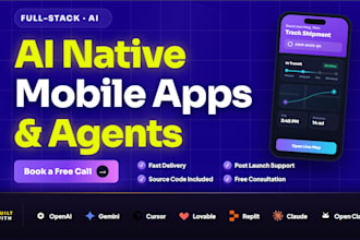 do ai mobile app development, ai chatbot, react native, flutter as ai developer