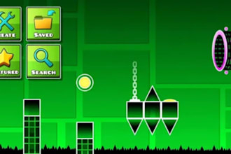 build geometric dash level decoration background, gd deco theme, geometric dash