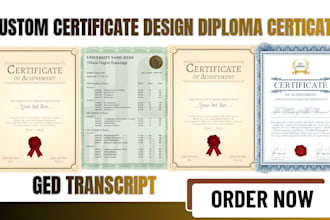 custom certificate design diploma certificate ged high school certificate design