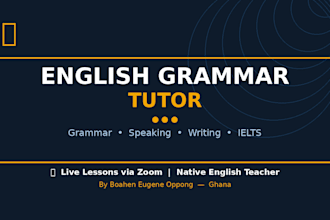 teach you english grammar and speaking skills online