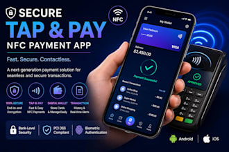 develop a secure tap and pay nfc payment app  contactless payment
