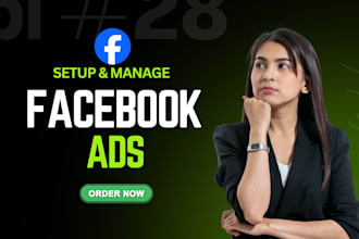 setup and manage facebook ads advertising marketing campaign