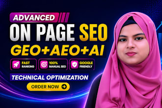 do on page technical SEO GEO aeo optimize shopify wix joomla webflow wordpress