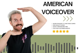 record a professional grade north american voiceover