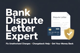 write a bank dispute letter for unauthorized charges
