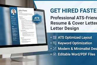 write and design a professional ats resume and cover letter
