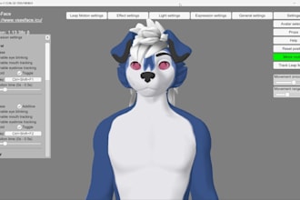 create detailed 3d vtuber model with custom vrm rigging for vseeface animaze