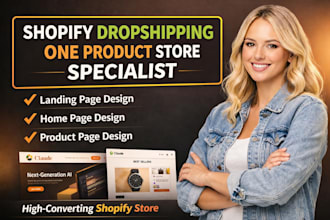 convert claude to shopify landing page homepage and product page design shopify