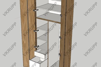 do fast, cheap any furniture in sketchup