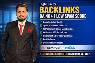 do manual SEO backlinks da 40 plus high authority links