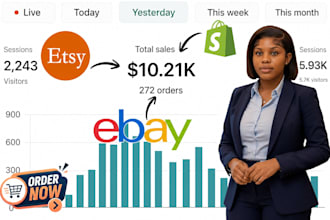 boost shopify store etsy ebay shop marketing promotion SEO ranking sales manager