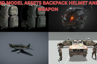 create 3d model assets backpack helmet weapon outfit for arma 3 and 3d printing