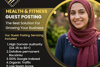 published health and fitness guest post with health backlink