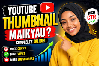 design eye catching youtube thumbnail for high ctr videos