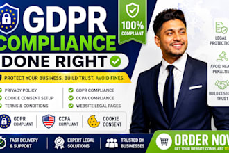 gdpr compliance, privacy policy, cookie consent, ccpa and website legal pages