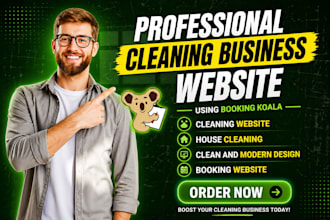 develop cleaning service website with booking koala pricing parameters