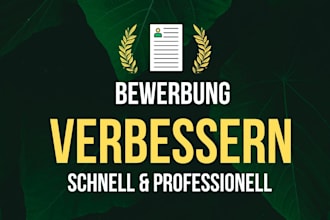 improve your german CV and job application professionally