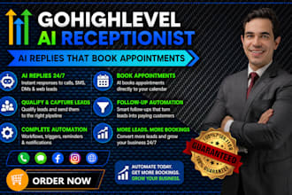 setup gohighlevel ai receptionist, ghl ai replies to reply and book appointments