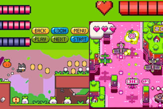 draw pixel gui game art, icons, assets, game hud, user interface 2d art retro