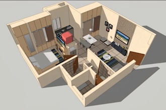 convert your 2d plan into a sketchup 3d model