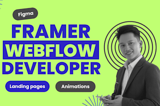 design webflow website, framer website, figma to webflow, framer developer
