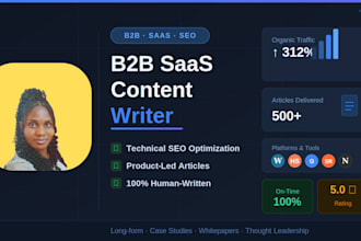 write expert b2b saas articles and technical SEO blog posts