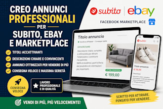 create professional ads for subito and ebay
