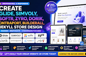 create glide simvoly softr zyro dorik ontraport builderall jekyyll store design