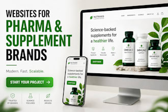 build a custom website for supplement and wellness brands