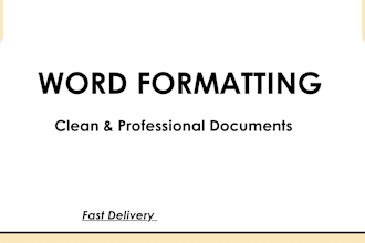 professionally format and edit your word document