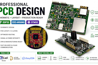 do pcb design, pcb layout, circuit design, schematic design, esp32, kicad, stm32