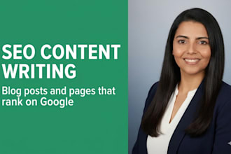 write SEO optimized web pages and blog posts that rank