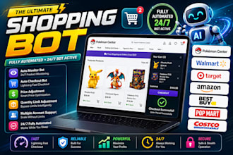 develop a fast auto purchase bot auto checkout bot pokemon bot popmart