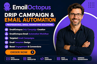setup emailoctopus drip campaign creation emailoctopus email automation workflow
