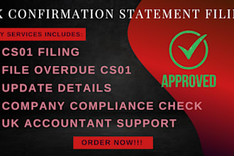 file cs01 confirmation statement UK companies house filing