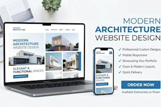 design a modern architecture website architects portfolio and interior designers
