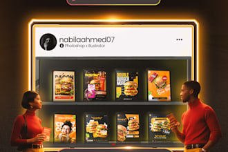 design eye catching food social media posts and ads
