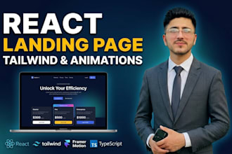 build a react saas landing page with tailwind css and framer motion