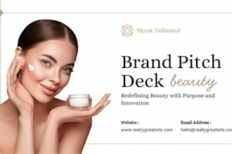 create skincare product pitch deck spa investment deck and detox brand deck