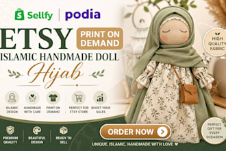 etsy print on demand islamic handmade doll hijab couple engagement caligraphic
