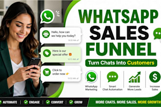 build a high converting whatsapp sales funnel and automation system