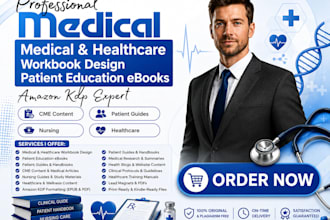 create medical workbooks, patient education ebooks, healthcare workbooks
