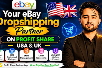 be your ebay dropshipping  on profit share USA UK
