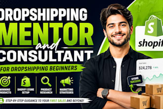 be your dropshipping mentor shopify store consultant for dropshipping store