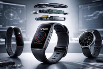3d wearable health fitness tracker smartwatches electronic device prototype