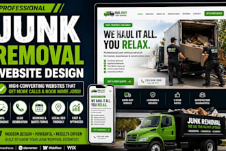 design junk removal website for junk hauling company
