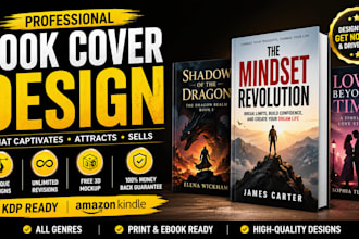 design book cover, ebook cover design, KDP book cover
