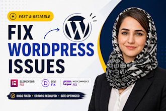 fix wordpress issues, wordpress bug fix, woocommerce fix, elementor and divi